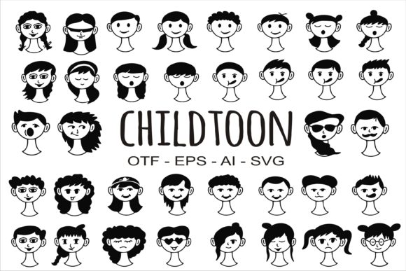 Childtoon: A Playful Dingbats Font for Creative Projects
