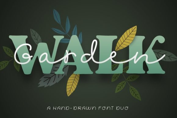 Garden Walk Font Duo: Where Delicate Scripts Meet Bold Serifs