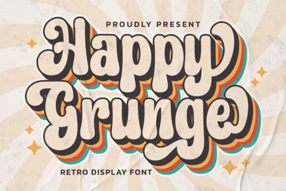 Happy Grunge: The Funky Font That Brings Retro Soul to Modern Design