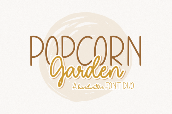 Popcorn Garden Duo: A Playful Font Pair for Creative Brands