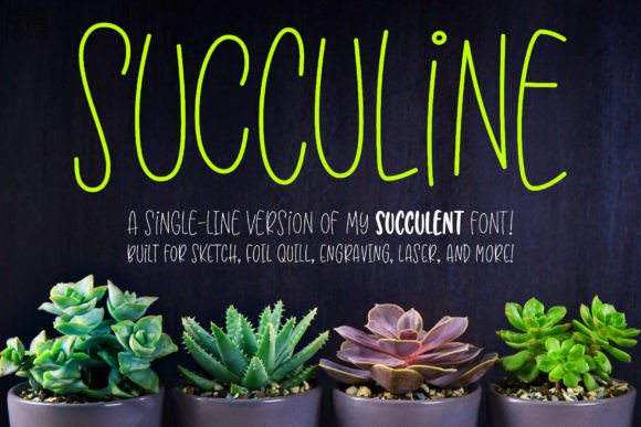 SuccuLine: The Bouncy, Single-Line Font for Modern Makers